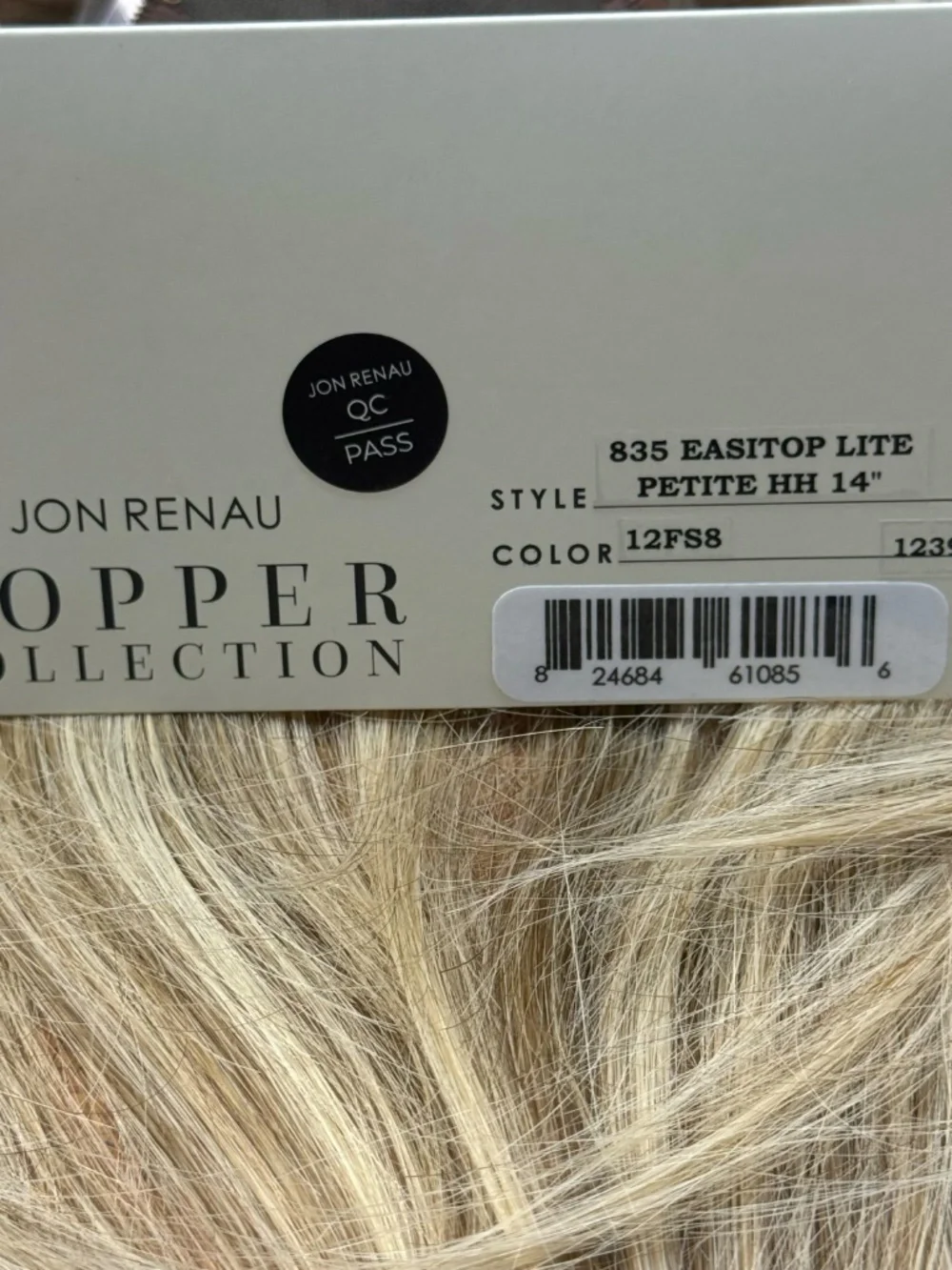 Jon Renau easiTop Lite Petite HH 14” BRAND NEW STYLE, color 12FS8